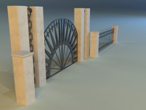 forged railing 2 3D-Modell