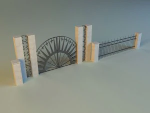 forged railing 2 3D Model