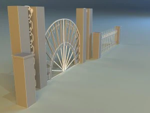 forged railing 2 3D Model