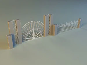 forged railing 2 3D Model