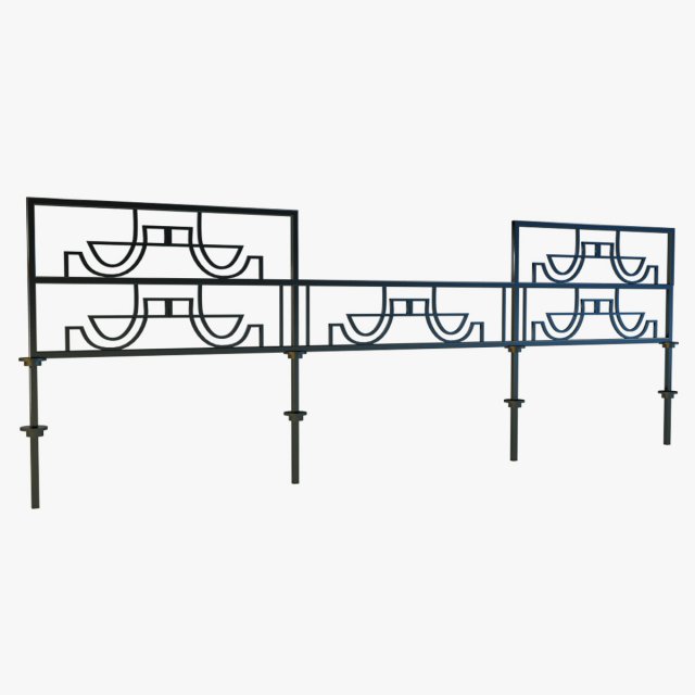 forged railing 3 Modelo 3D .c4d .max .obj .3ds .fbx .stl .blend 