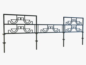 forged railing 3 3D Model