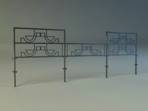 forged railing 3 3D Model