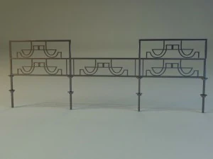 forged railing 3 3D Model