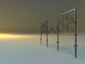 forged railing 3 3D Model
