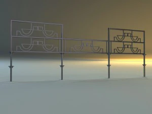 forged railing 3 3D Model