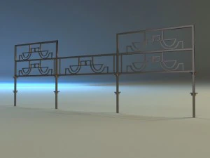 forged railing 3 3D Model