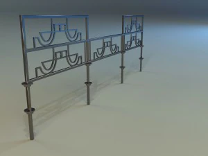 forged railing 3 3D Model
