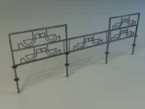 forged railing 3 Modelo 3D