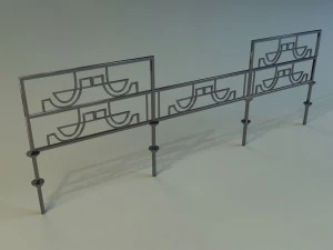 forged railing 3 3D Model