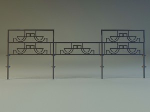 forged railing 3 Modelo 3D