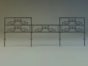 forged railing 3 3D Model