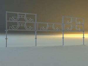 forged railing 3 Modelo 3D