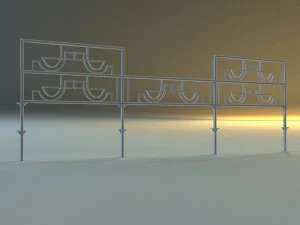 forged railing 3 3D Model