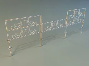 forged railing 3 3D Model