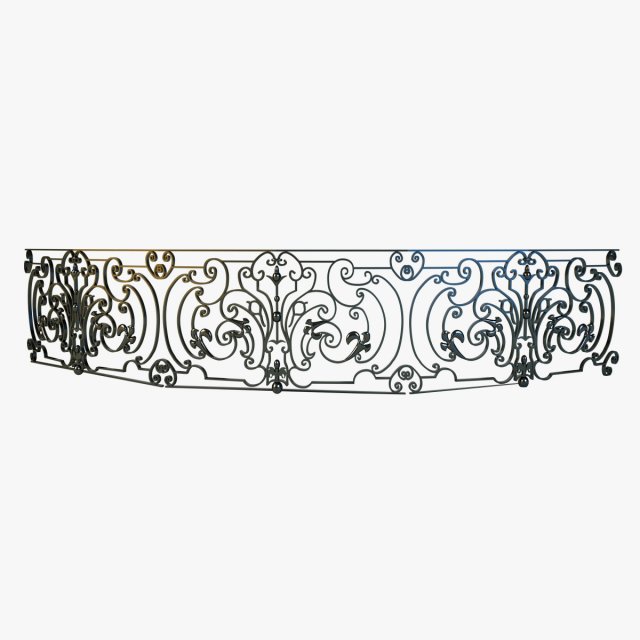 forged railing 4 3D-Modell .c4d .max .obj .3ds .fbx .stl .blend 