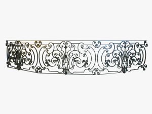 forged railing 4 3D-Modell