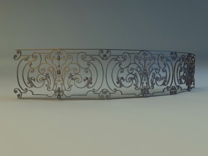 forged railing 4 3D-Modell