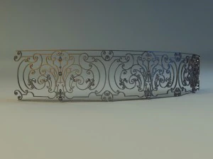 forged railing 4 3D Model