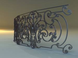 forged railing 4 3D-Modell