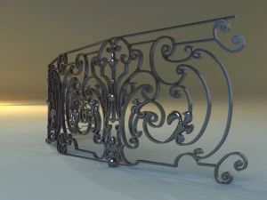 forged railing 4 3D Model