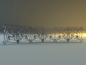 forged railing 4 3D-Modell