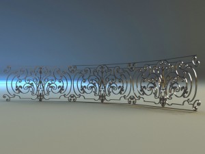 forged railing 4 3D-Modell
