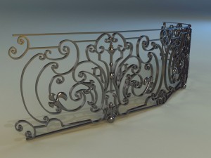 forged railing 4 3D-Modell