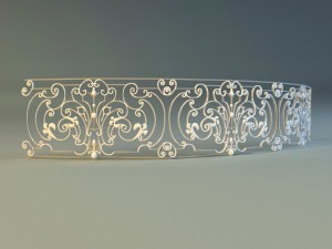 forged railing 4 3D-Modell