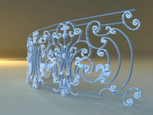forged railing 4 3D Model