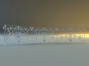 forged railing 4 3D-Modell