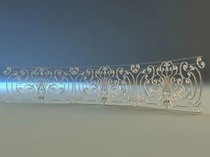 forged railing 4 3D Model