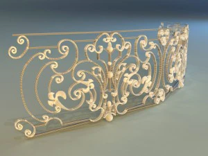 forged railing 4 3D Model