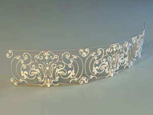 forged railing 4 3D Model