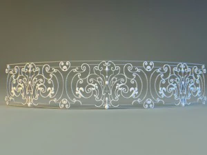 forged railing 4 3D Model