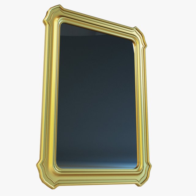 mirror wall 3D-Modell .c4d .max .obj .3ds .fbx .stl .blend 