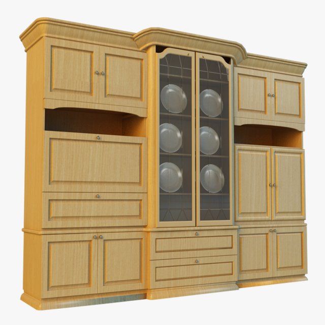sideboard 2 3D Model .c4d .max .obj .3ds .fbx .stl .blend 