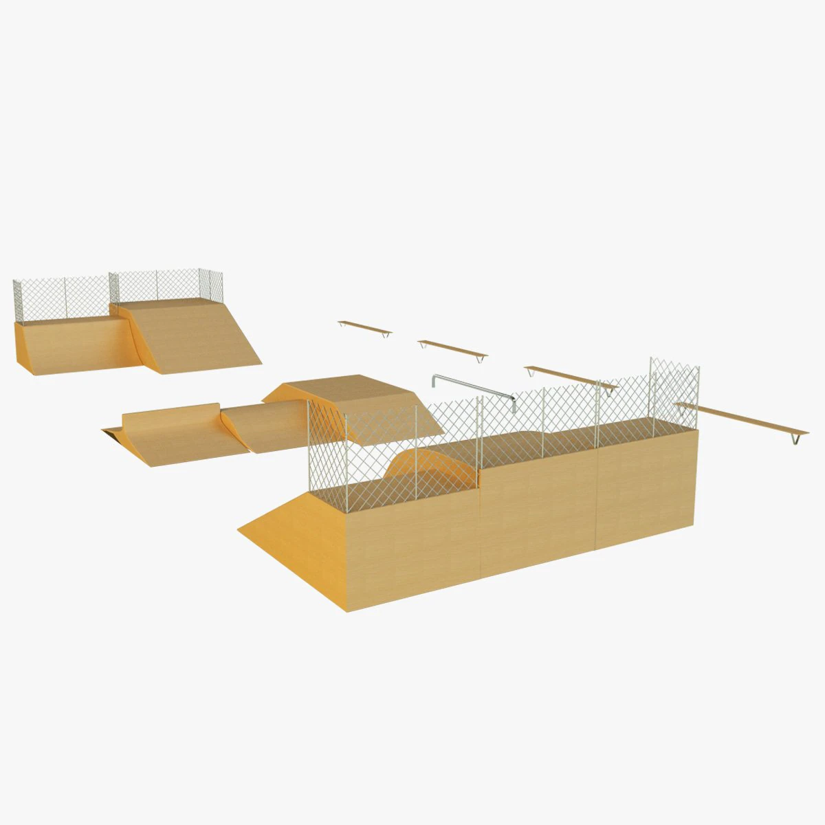 skate square 3D Model .c4d .max .obj .3ds .fbx .stl .blend 