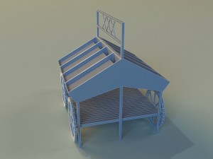 trade pavilion 9 Modelo 3D