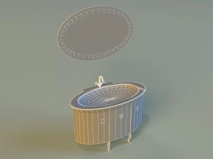 洗面台1 3Dモデル