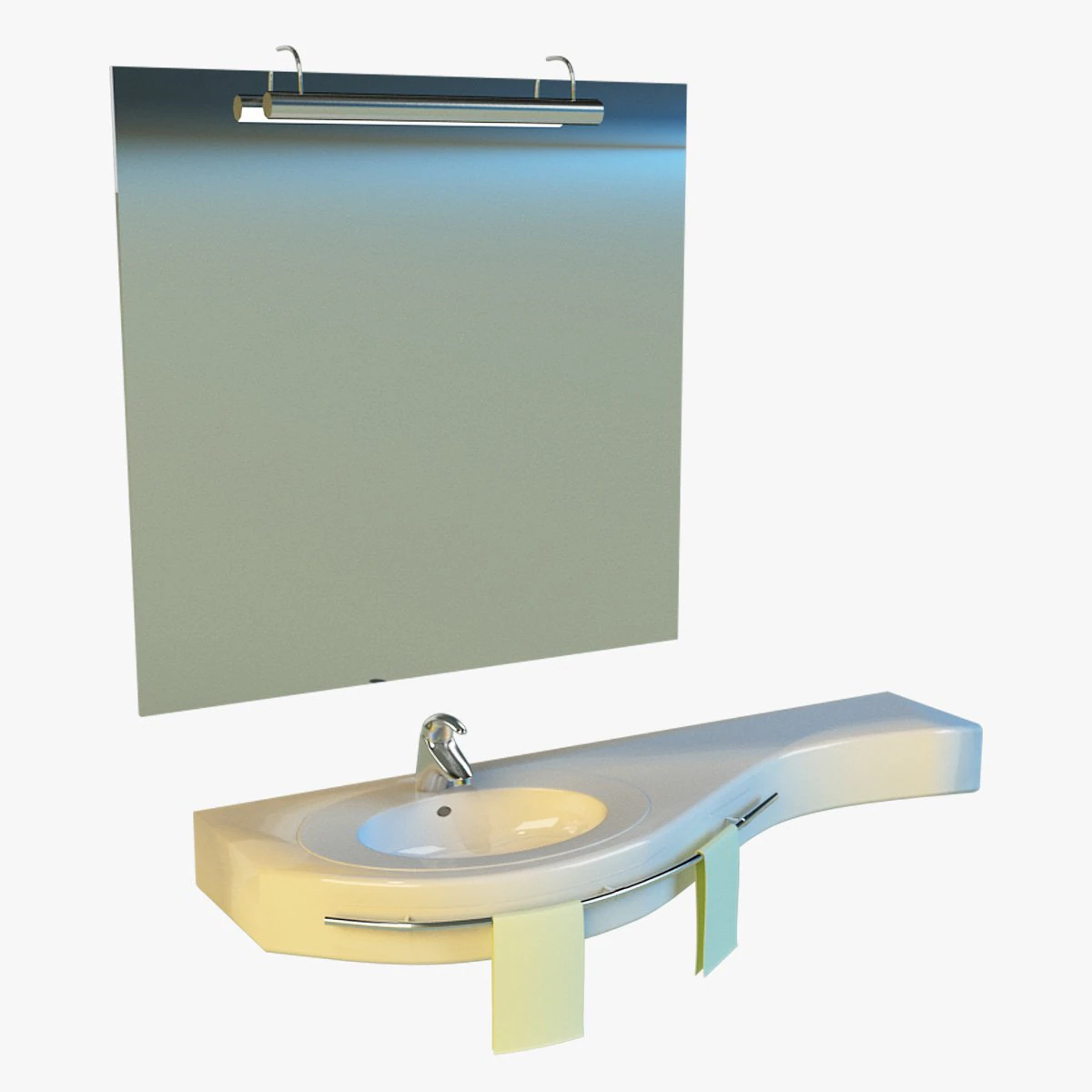 washbasin 3 3D Model .c4d .max .obj .3ds .fbx .stl .blend