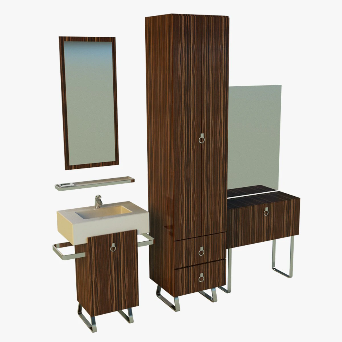 washbasin 9 3D Model .c4d .max .obj .3ds .fbx .stl .blend 