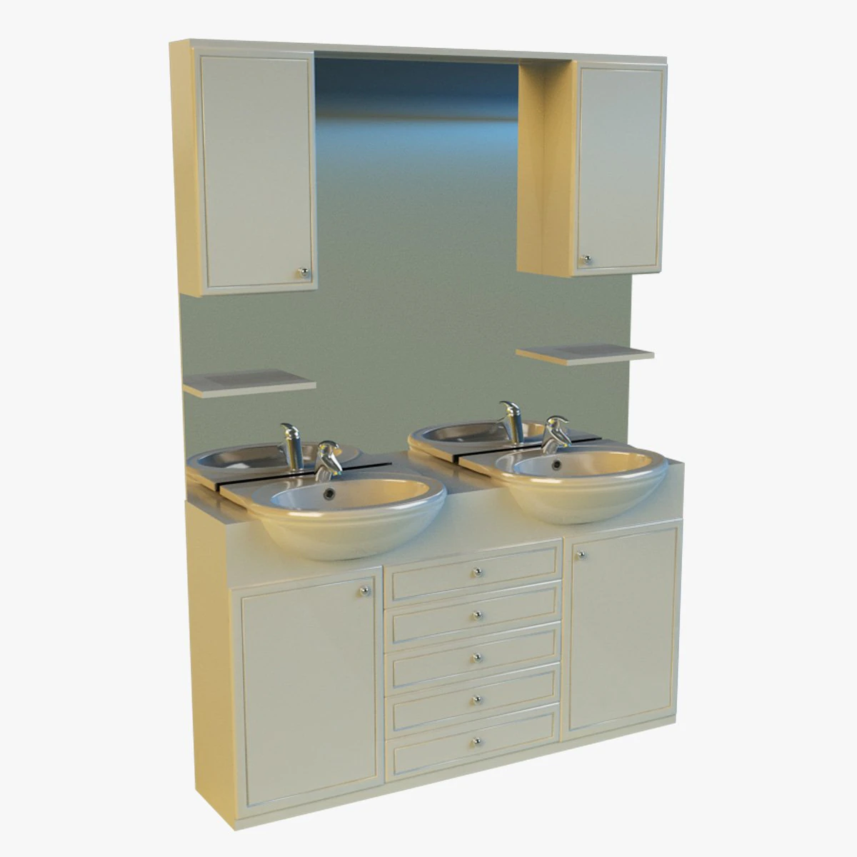 washbasin 14 3D Model .c4d .max .obj .3ds .fbx .stl .blend 