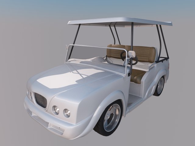 luxury golf cart 3D 모델 .c4d .max .obj .3ds .fbx .stl .blend
