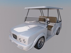luxury golf cart 3D Model