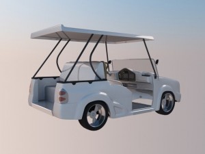 luxury golf cart 3D 모델