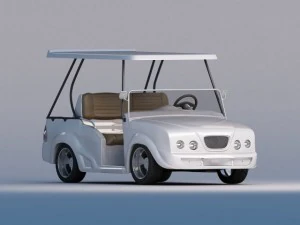 luxury golf cart 3D Model