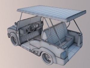 luxury golf cart 3D 모델