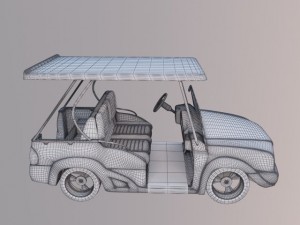 luxury golf cart 3D 모델