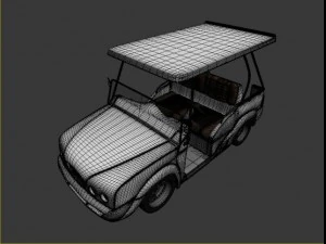 luxury golf cart 3D Model